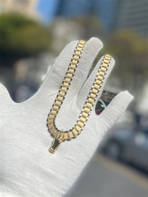 rolex 14kt gold|14k gold rolex chain.